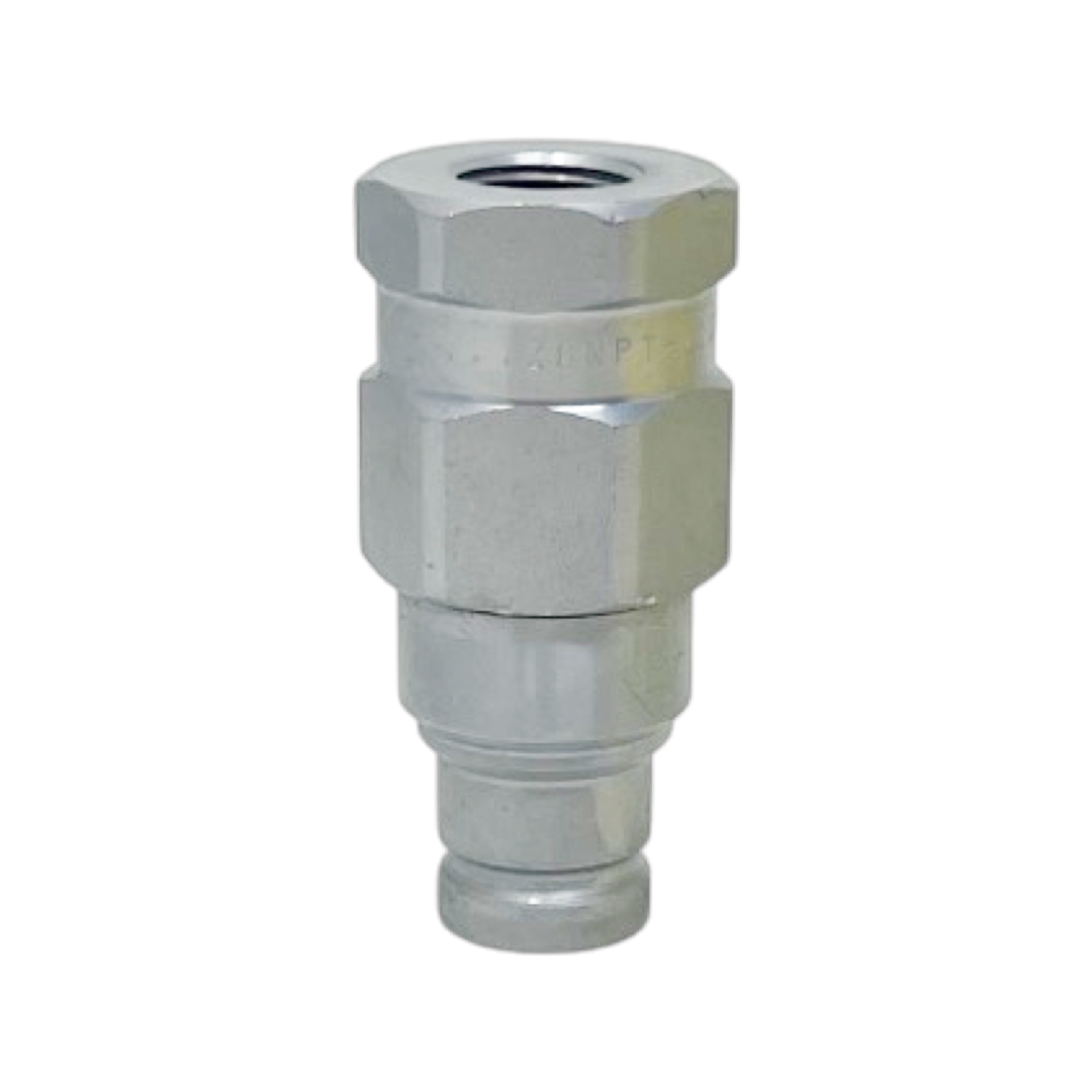 FFH04 38SAE M : Faster Quick Disconnect, Male 1/4" Coupler, 0.375 (3/8") ORB Connection, 5076psi MAWP, 6.6 GPM, ISO 16028 Interchange, Push to Connect Style, Connection Under Pressure Not Allowed