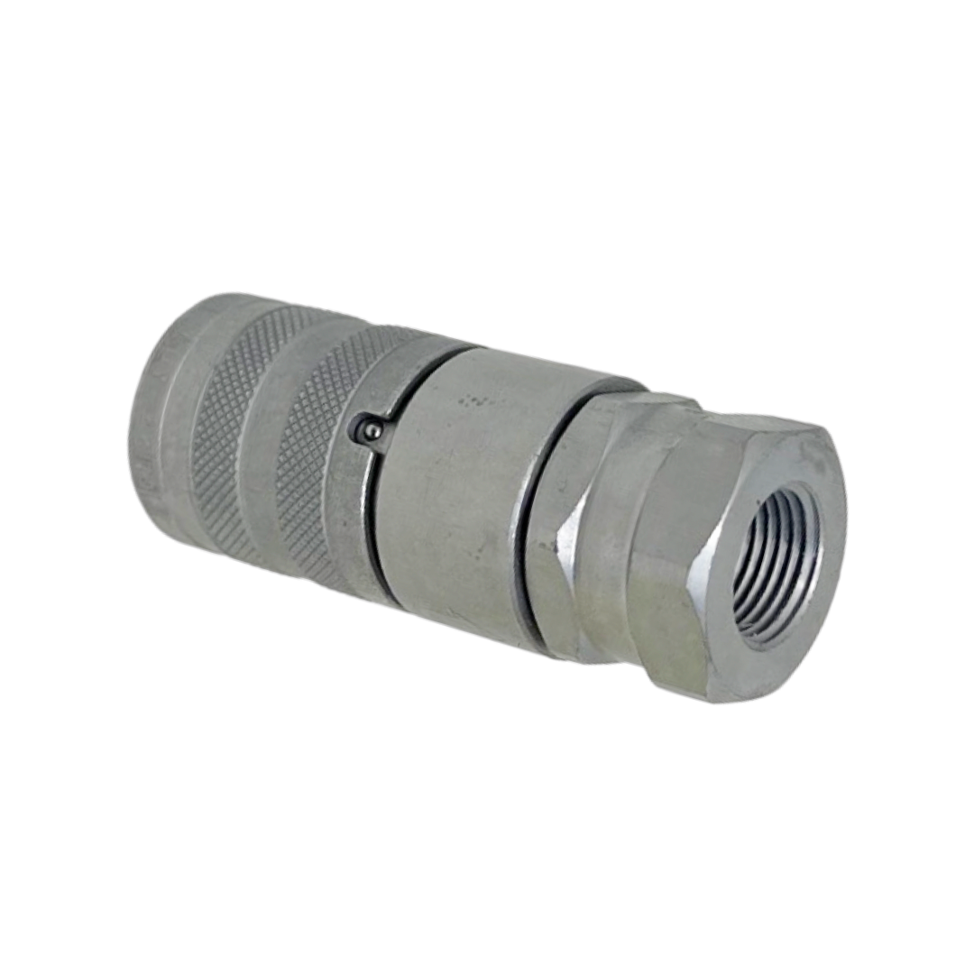 FFH06 38NPT F : Faster Quick Disconnect, Female 3/8" Coupler, 0.375 (3/8") NPT Connection, 5076psi MAWP, 13.2 GPM, ISO 16028 Interchange, Push to Connect Style, Connection Under Pressure Not Allowed