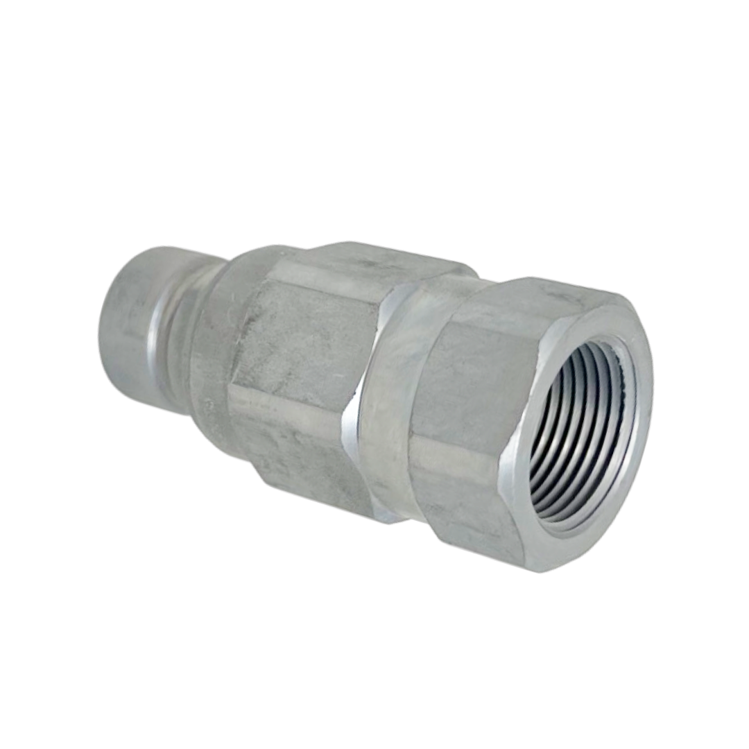 FFH08 58SAE M : Faster Quick Disconnect, Male 1/2" Coupler, 0.625 (5/8") ORB Connection, 5076psi MAWP, 29.06 GPM, ISO 16028 Interchange, Push to Connect Style, Connection Under Pressure Not Allowed