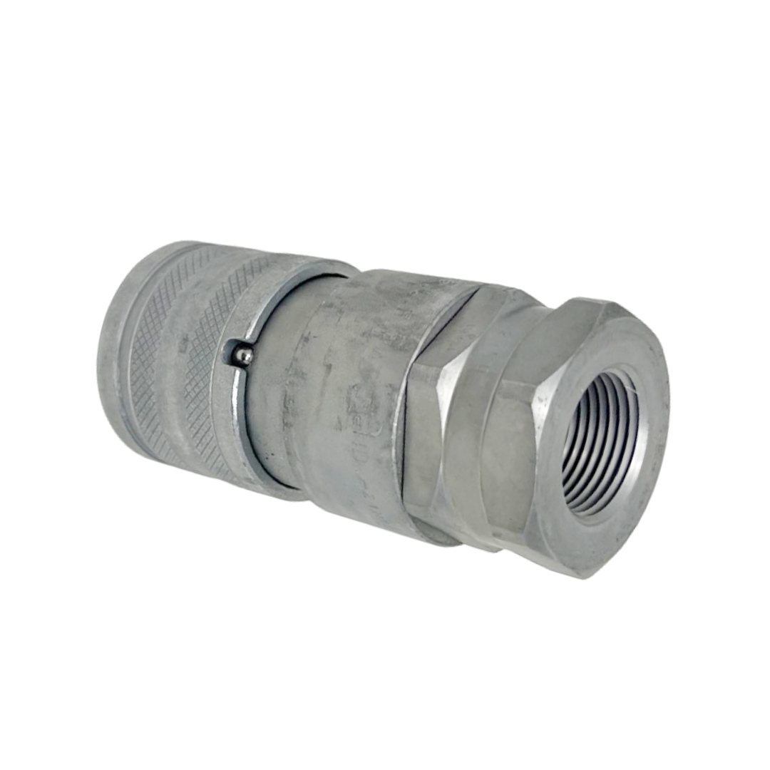 FFH12 1NPT F : Faster Quick Disconnect, Female 3/4" Coupler, 1" NPT Connection, 5076psi MAWP, 42.27 GPM, ISO 16028 Interchange, Push to Connect Style, Connection Under Pressure Not Allowed