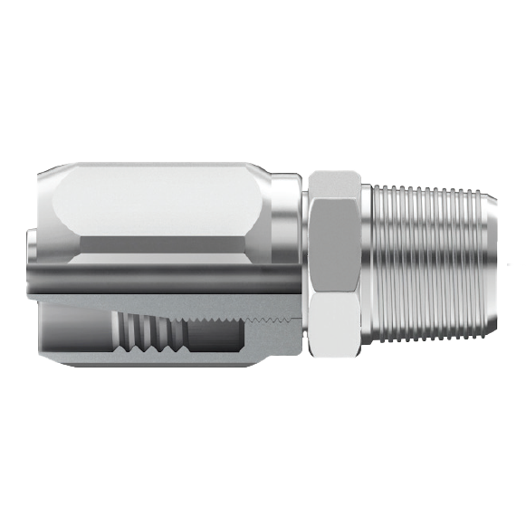 FG-NPM-2424 : Continental Hose Fitting, 1.375 (1-3/8") Hose ID, 1-1/4-11-1/2 Male NPT, Straight, Rigid Connection