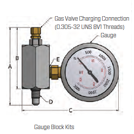 TPGBK-03-1-LM3K : SFP Permanent Gauge Block Kit, Top Repairable, 3000psi