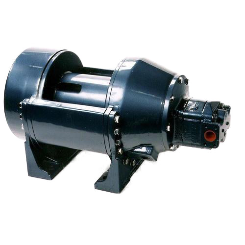 M18-3-101-1  : Pullmaster Planetary Hydraulic Winch, Equal Speed, 18,000lb Bare Drum Pull, Auto Brake, CW, 76GPM Motor, 8.5" Barrel x 10.0" Length x 15.5" Flange