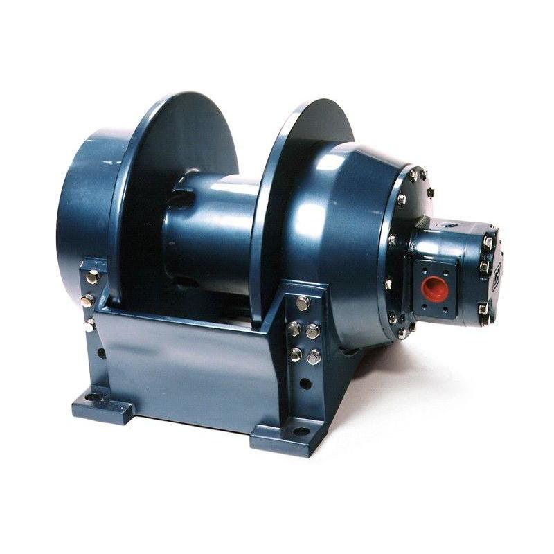 HL25-7-86-1  : Pullmaster Planetary Hydraulic Winch, Low Forward Rapid Reverse, 25000lb Bare Drum Pull, 16860lb Full Pull, 207FPM, 7/8" - 140ft Capacity, Auto Brake, CW, 115GPM, 10" Barrel Dia, 17" Flange Dia, 11" Drum Length