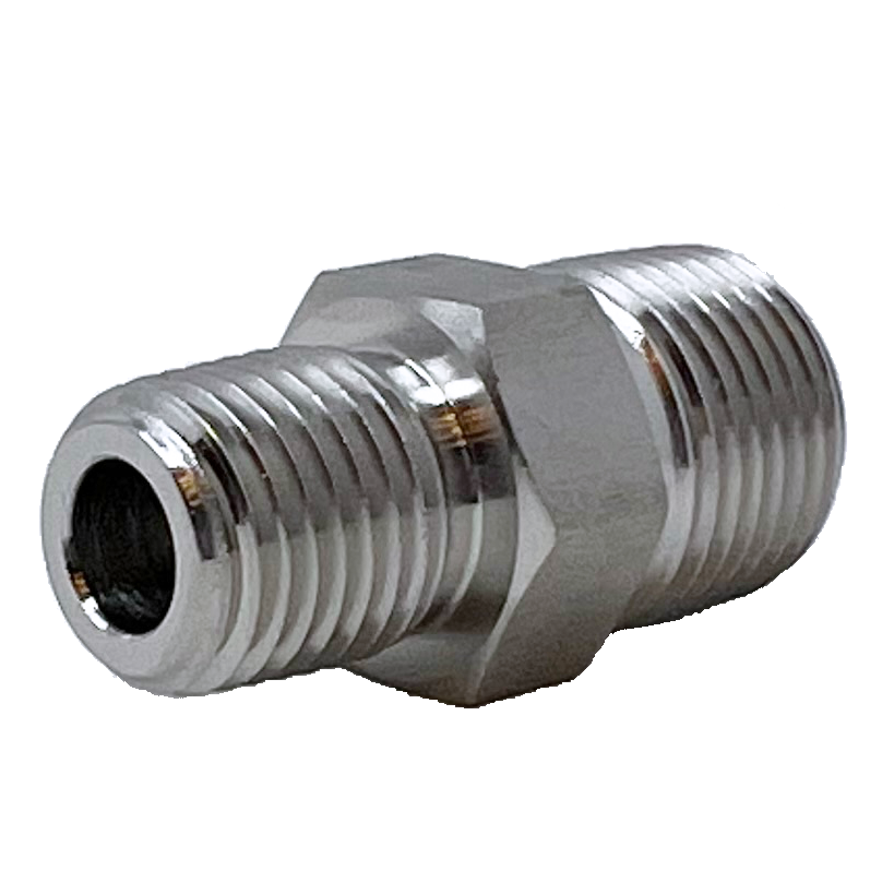 IHRN 6U-4N : Superlok Straight Stainless Instrumentation Hex Reducing Nipple, 9/16-18 (-06) Male ORB x 1/4-18 (-04) Male NPT