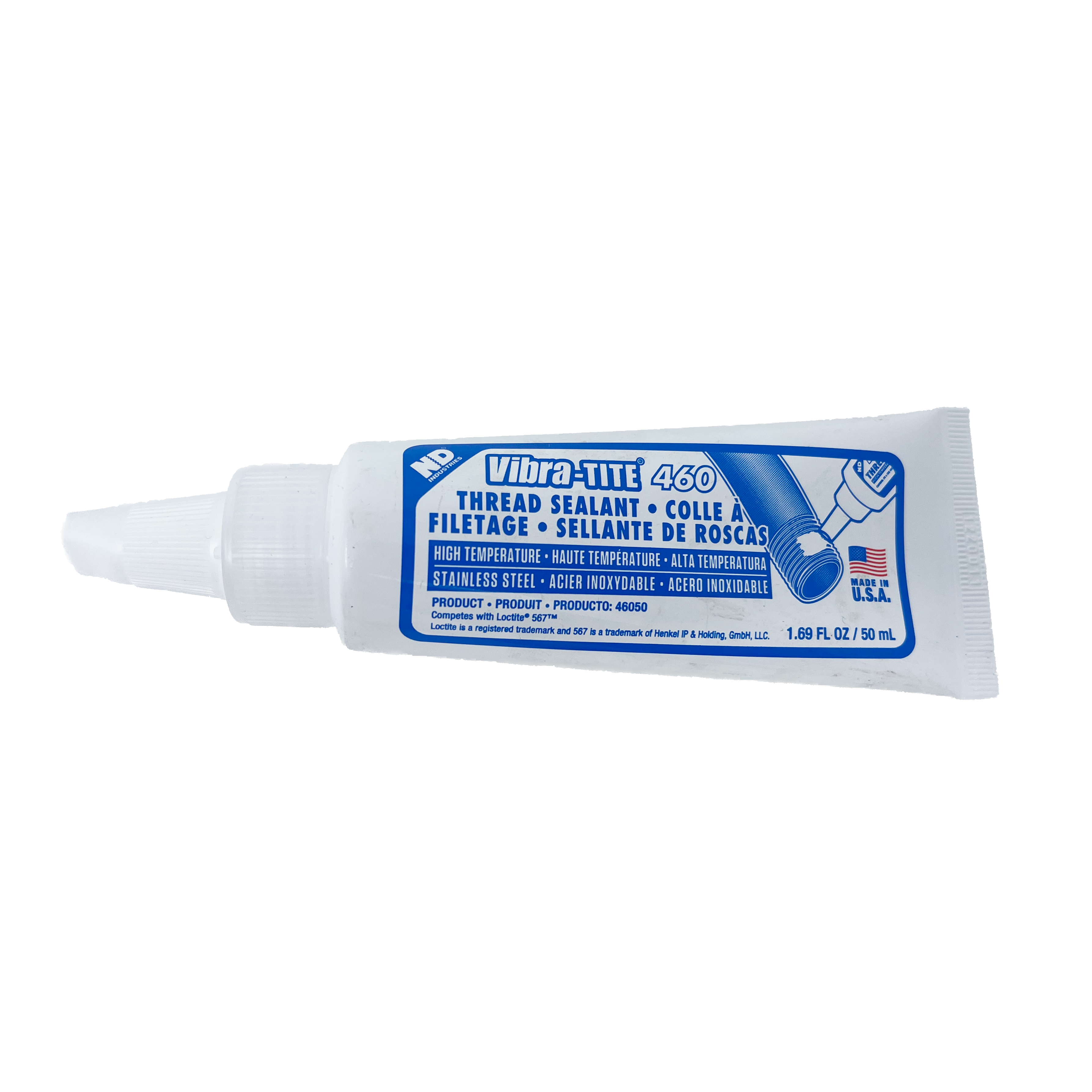 WS46050 : Vibra-Tite 460 High Temp/Stainless Steel Thread Sealant, 50mL