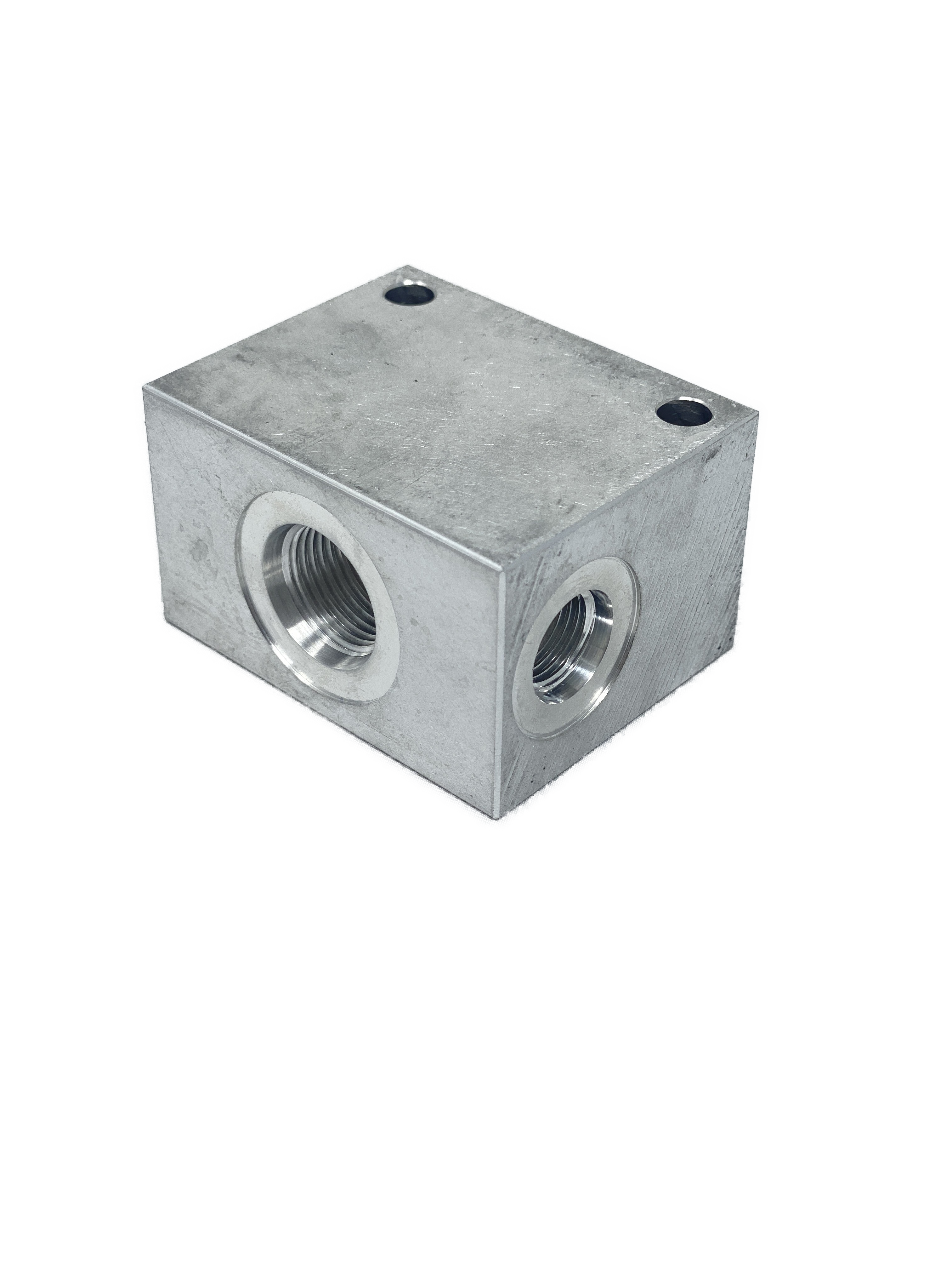 AC082CB4S : Daman Common Cavity Body, C-8-2 Cartridge Cavity, #4 SAE (1/4") Port Connections, 3000psi Rated, Aluminum, Without Gauge Port