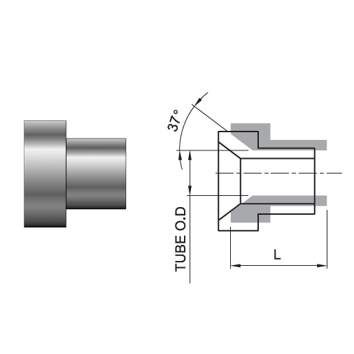 JS-8T : Superlok 1/2" JIC Sleeve