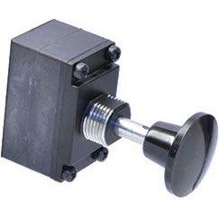 KB3 : Norgren Nugget 200 Series detent black palm button operator (inline only)