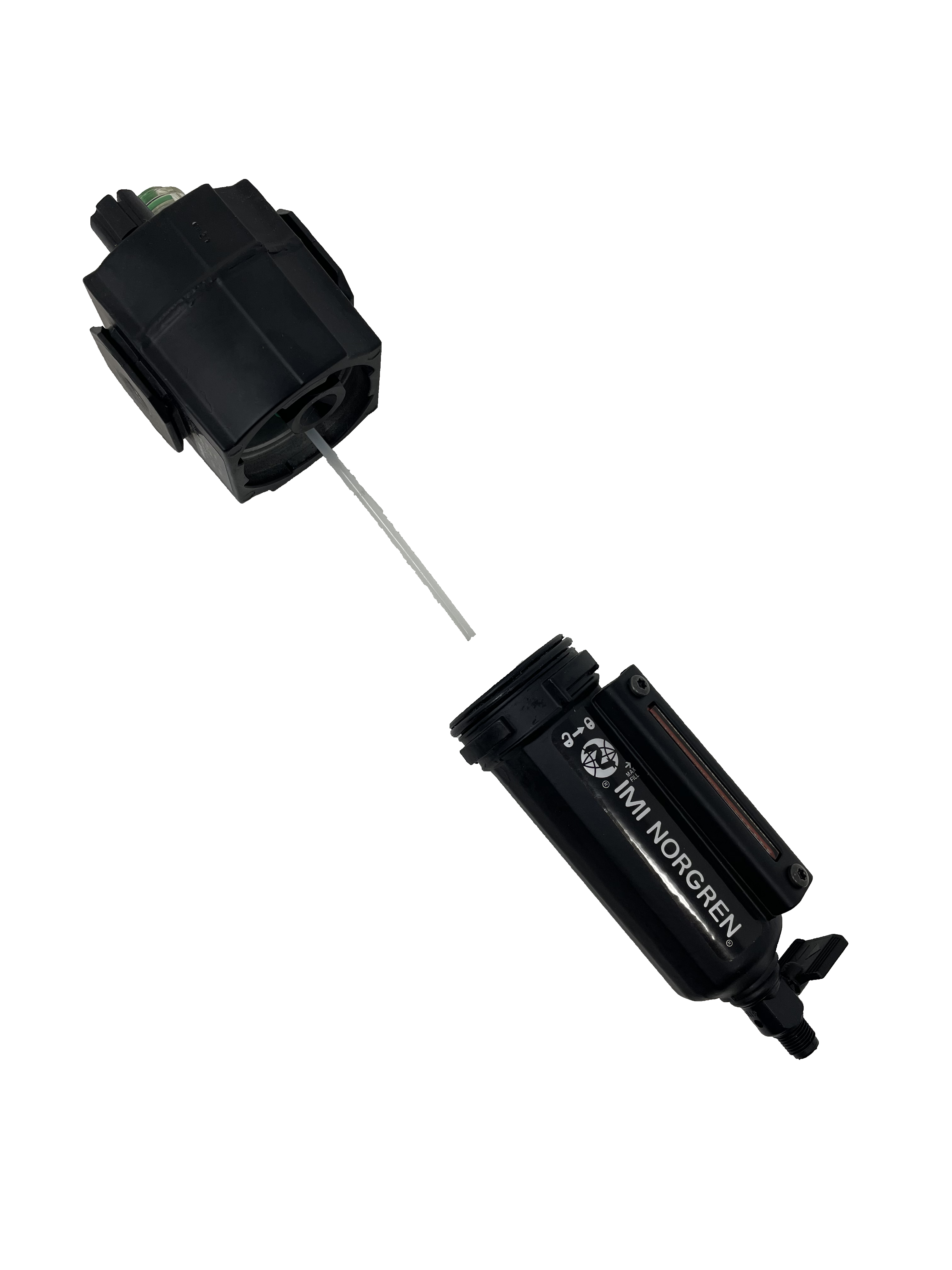 L73C-2AP-QDN : Norgren Excelon Lubricator, Oil-Fog, 1/4" NPT, Manual Drain, Metal Bowl