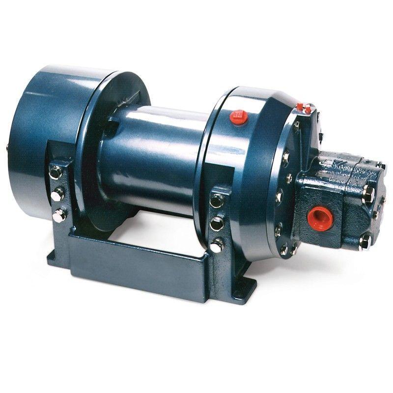 M12-4-97-7  : Pullmaster Planetary Hydraulic Winch, Equal Speed, 12,000lb Bare Drum Pull, Auto Brake, CW, Ext Brake Release, 50GPM Motor, 7.63" Barrel x 13.0" Length x 16.63" Flange