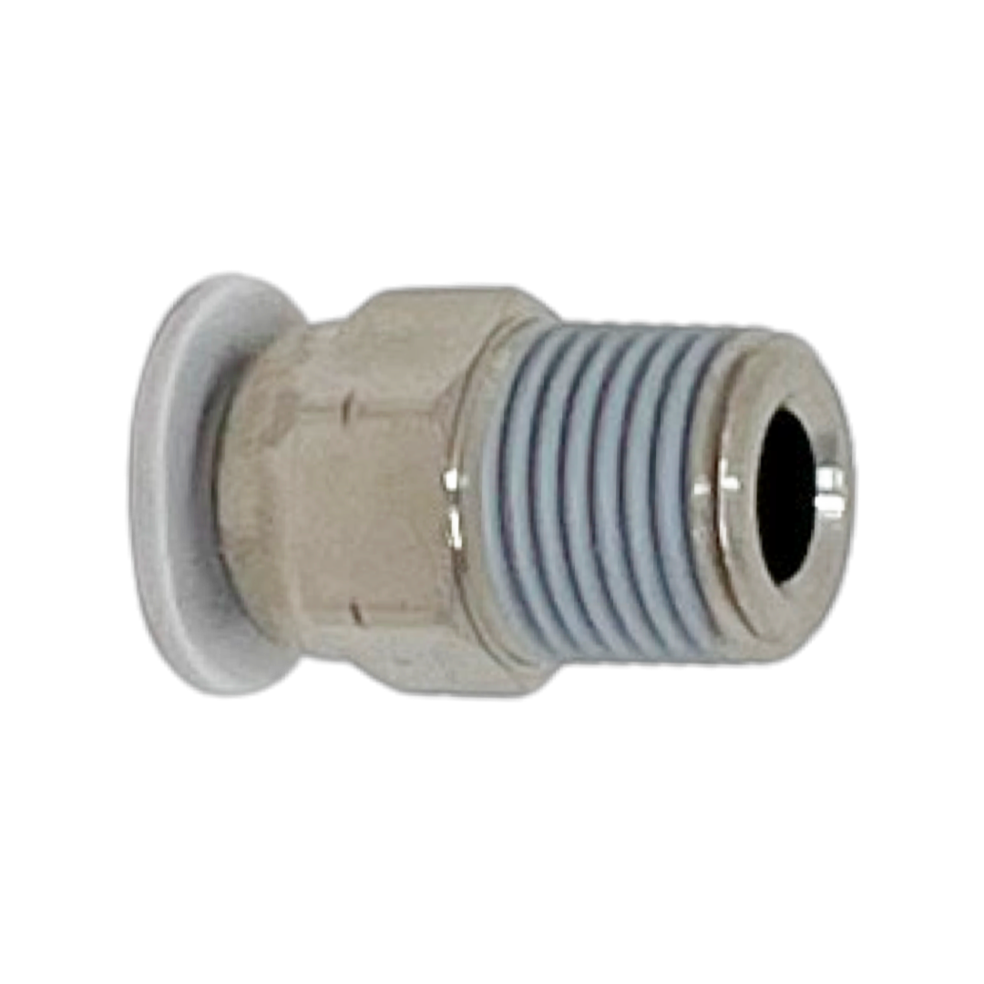 M24250110-10PACK : Norgren Straight adapter (external and internal hex), 1/8 O/D tube, 10/32 UNF thread