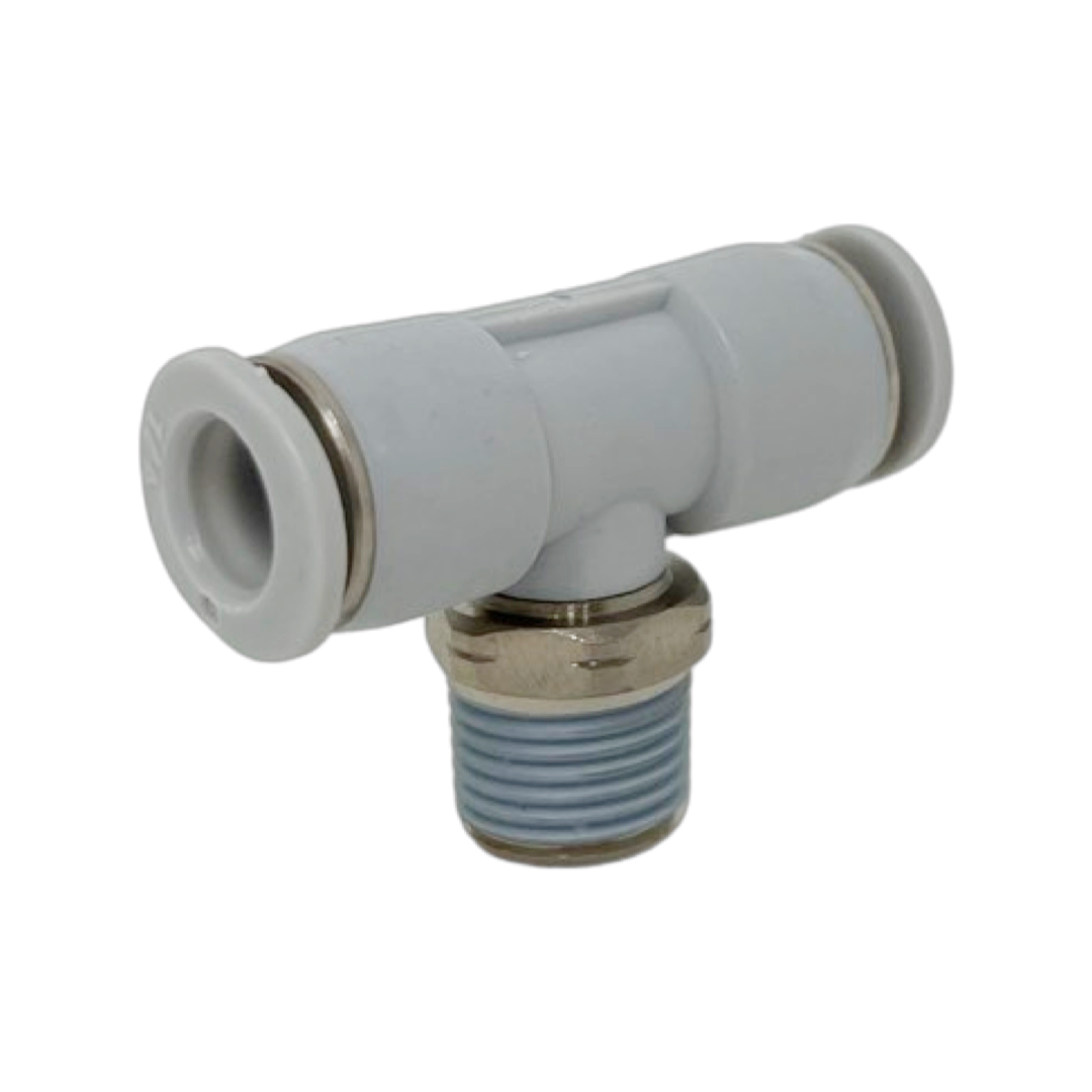 M24670210-10PACK : Norgren Swivel Tee Adapter, 5/32 tube O/D, 10/32 UNF thread