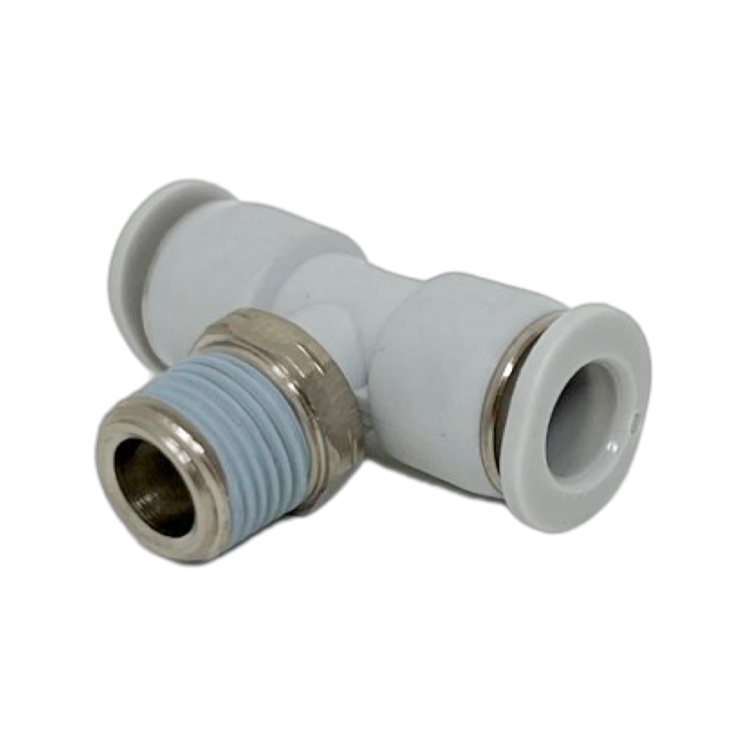 M24670216-10PACK : Norgren Swivel Tee Adapter, 5/32 tube O/D, 1/16 NPT thread