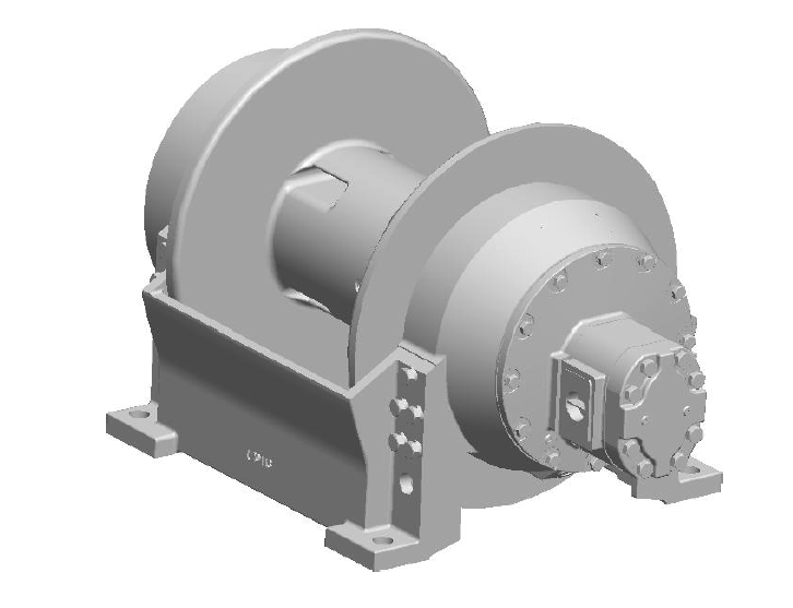 M25-3-86-3  : Pullmaster Planetary Hydraulic Winch, Equal Speed, 25,000lb Bare Drum Pull, Auto Brake, CW, 115GPM Motor, 10.0" Barrel x 17.0" Length x 24.0" Flange