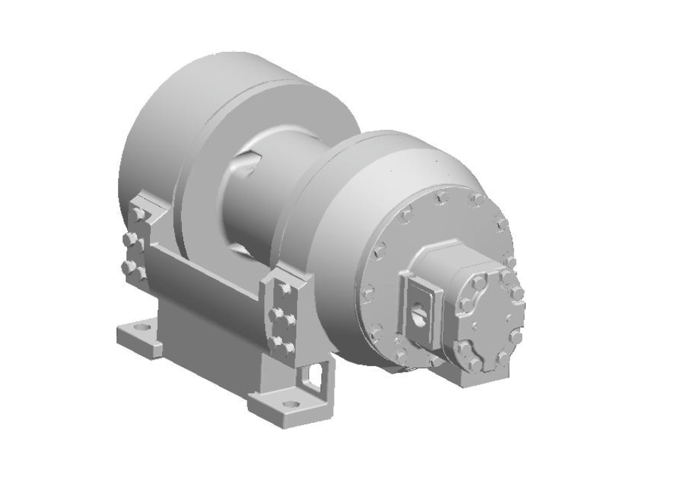 M25-7-86-1F  : Pullmaster Planetary Hydraulic Winch, Equal Speed, 25,000lb Bare Drum Pull, Auto Brake, CW, 115GPM Motor, With Hydraulic Freespool, 10.0" Barrel x 11.0" Length x 17.0" Flange