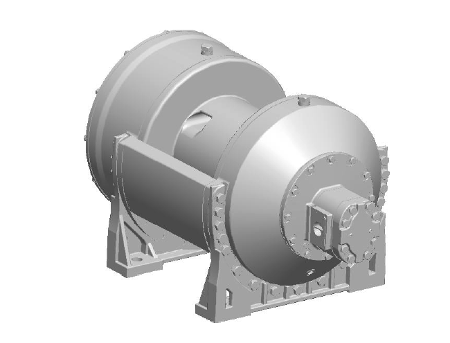 M50-7-86-1F : Pullmaster Planetary Hydraulic Winch, Equal Speed, 50,000lb Bare Drum Pull, Auto Brake, CW, 115GPM Motor, With Hydraulic Freespool, 14.0" Barrel x 14.0" Length x 23.75" Flange
