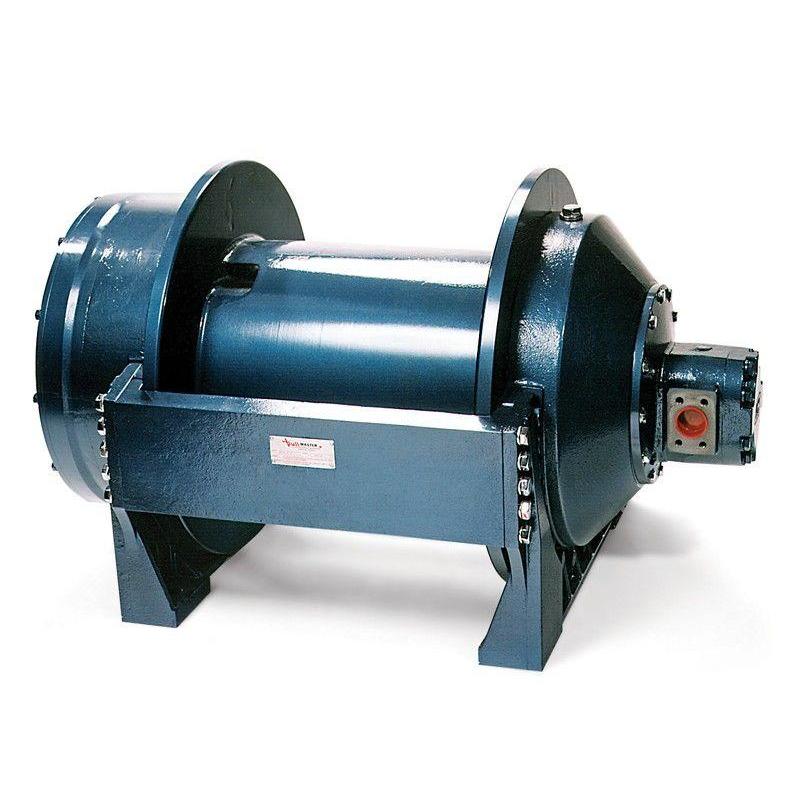M50-7-207-2 : Pullmaster Planetary Hydraulic Winch, Equal Speed, 50,000lb Bare Drum Pull, Auto Brake, CW, 115GPM Motor with 1.5" C61 Ports, 18.0" Barrel x 22.0" Length x 30.0" Flange