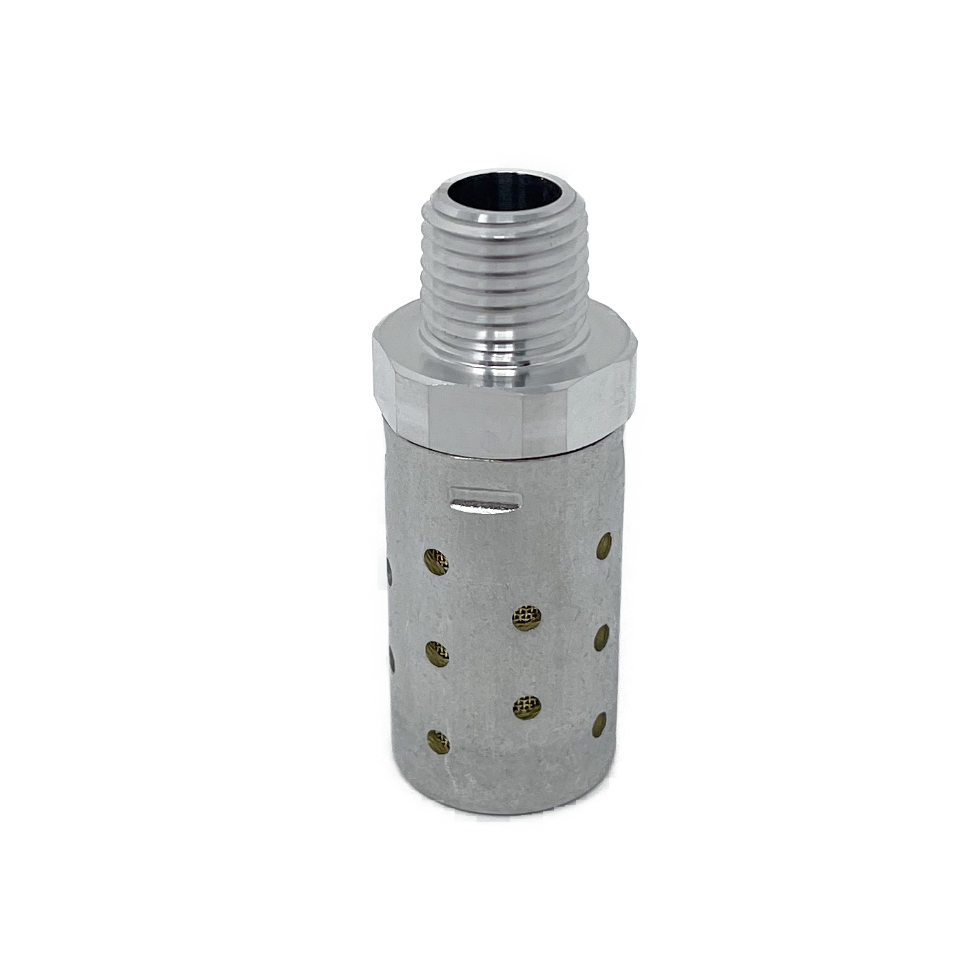 MB002A : Norgren Quietaire Series, heavy duty muffler, 1/4 NPT male thread, brass wire element