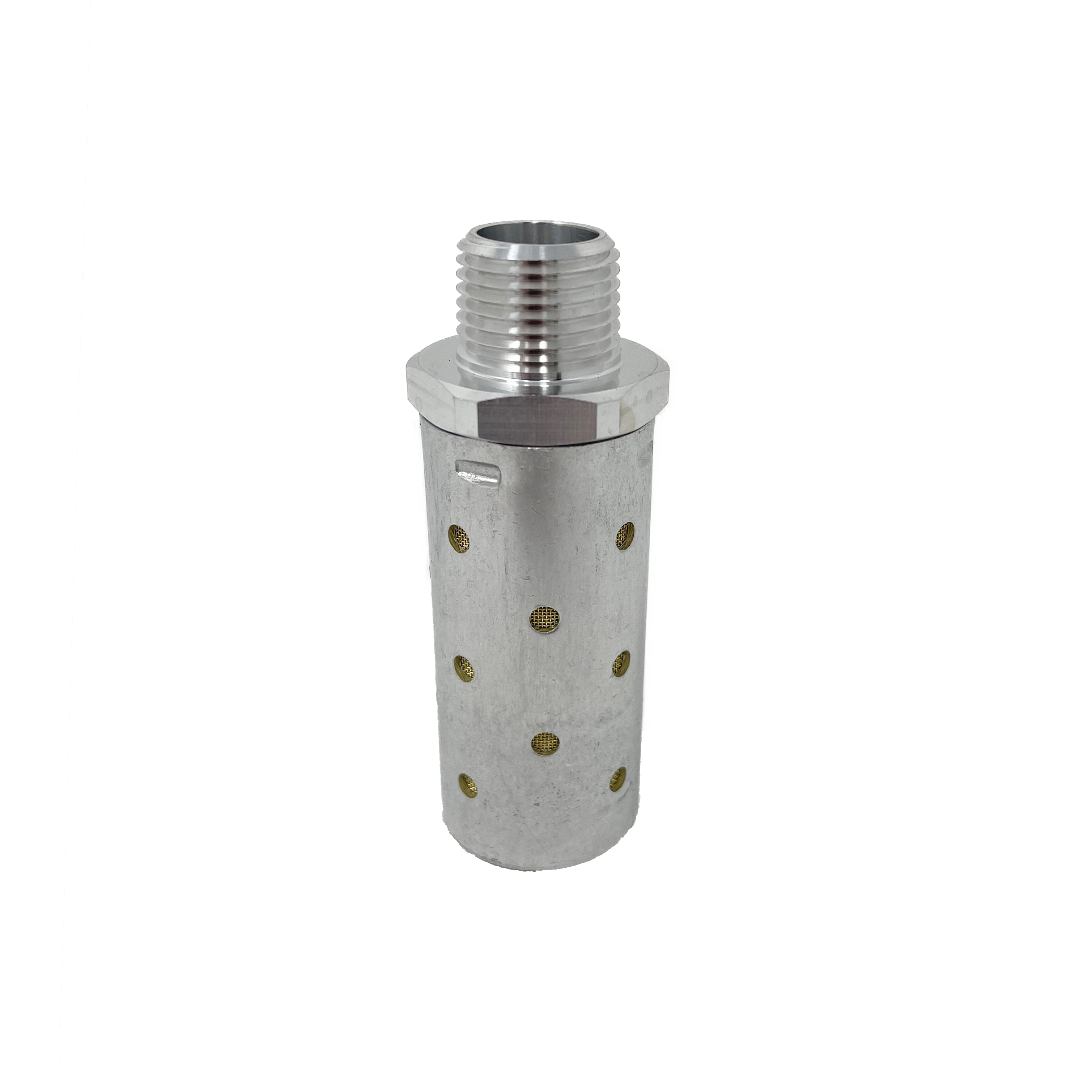MB004A : Norgren Quietaire Series, heavy duty muffler, 1/2 NPT male thread, brass wire element