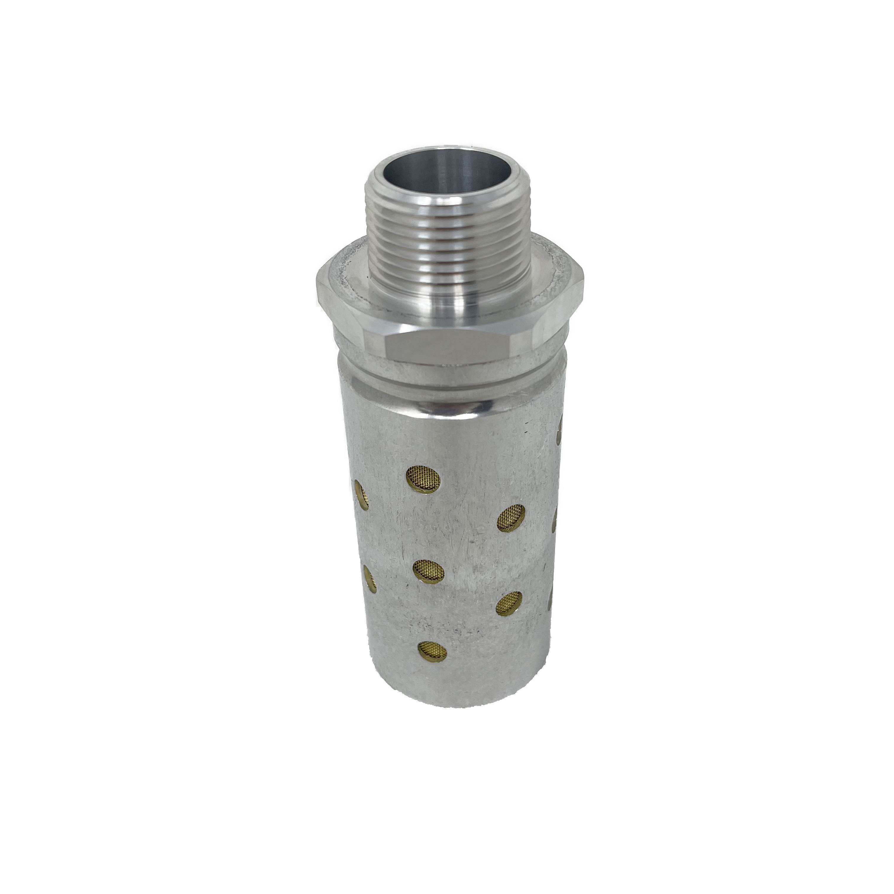 MB008A : Norgren Quietaire Series, heavy duty muffler, 1 NPT male thread, brass wire element