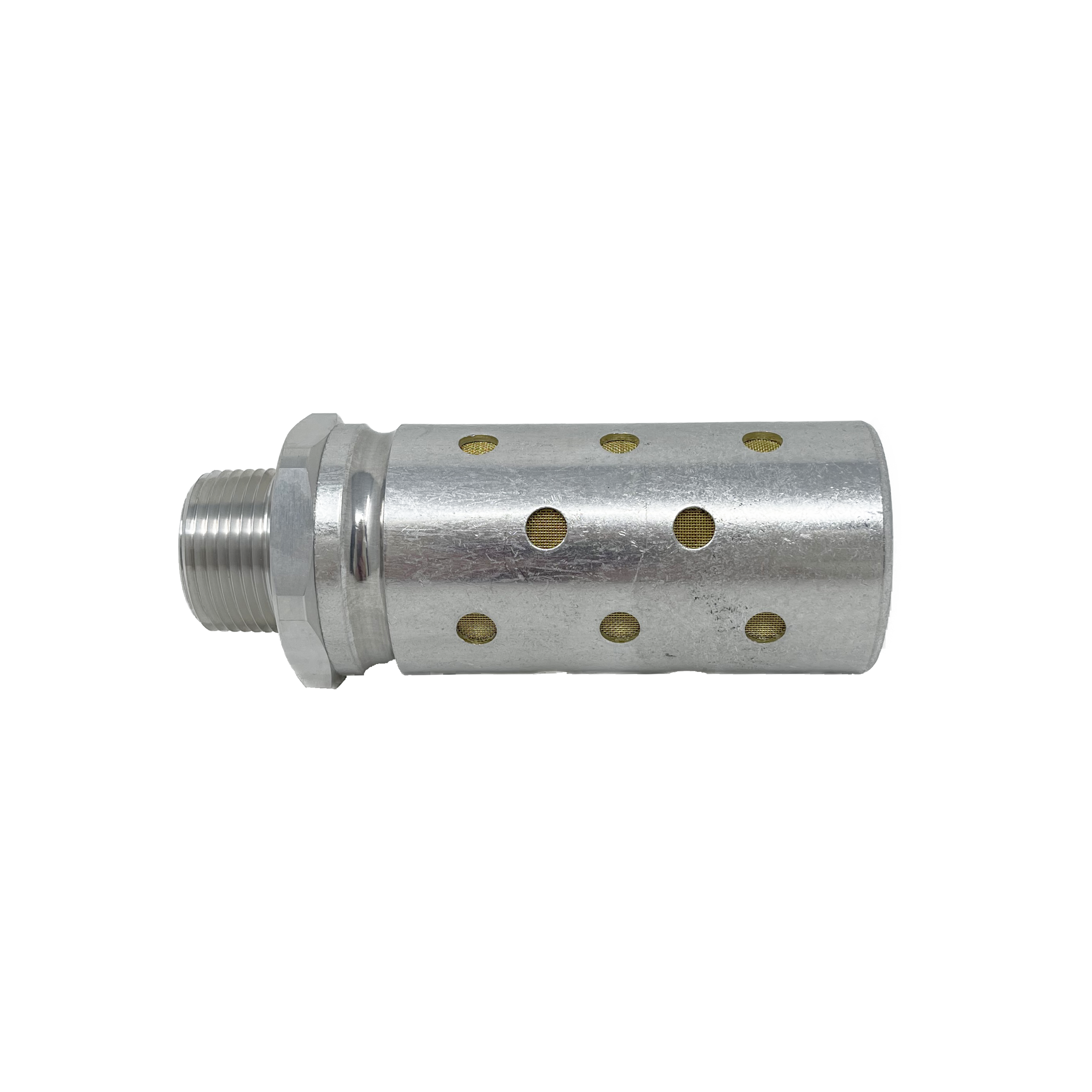 MB008A : Norgren Quietaire Series, heavy duty muffler, 1 NPT male thread, brass wire element