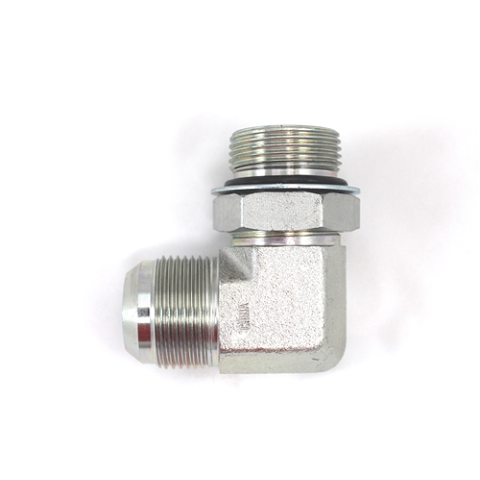 6801-04-10-NWO-FG-OHI : OHI Adapter, 0.25 (1/4") Male JIC x 0.625 (5/8) Male Adjustable ORB 90-Degree Elbow Forged