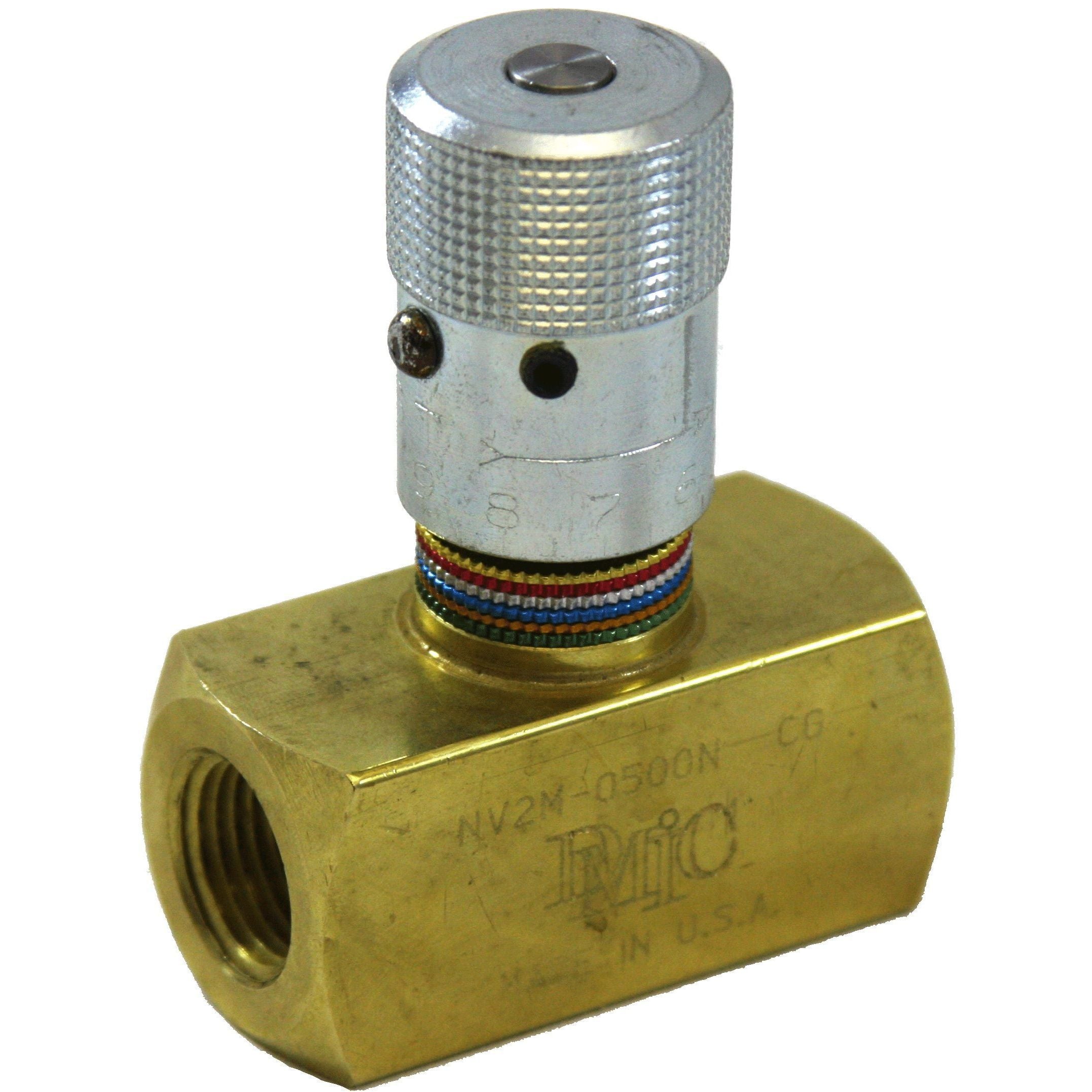 NV2M-0500N : DMIC Bidirectional Needle Valve, No Check, 1/2" NPT, Brass, 2000psi