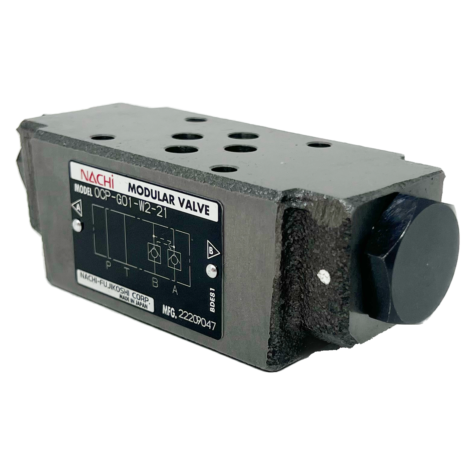 OC-G01-A1-21 : Nachi  Check Valve, Direct-Operated, 13.2GPM, 3625psi, Check Valve in Line A, 5.8psi Cracking