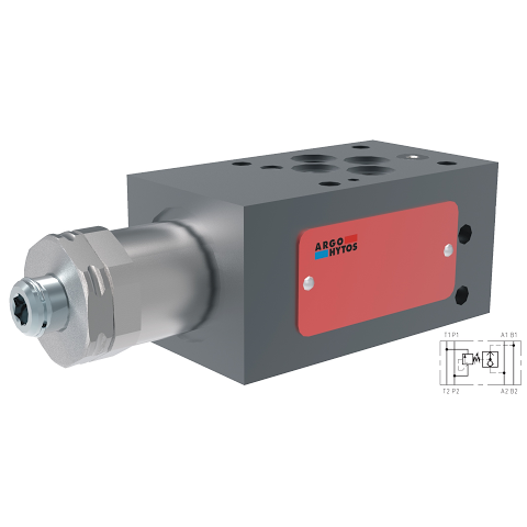 TV2-063/MC4S : Argo 3-Way Pressure Compensator Pressure Reducing Valve, Spool Type, Direct-Acting, Meter-In, 11GPM, 4600ps