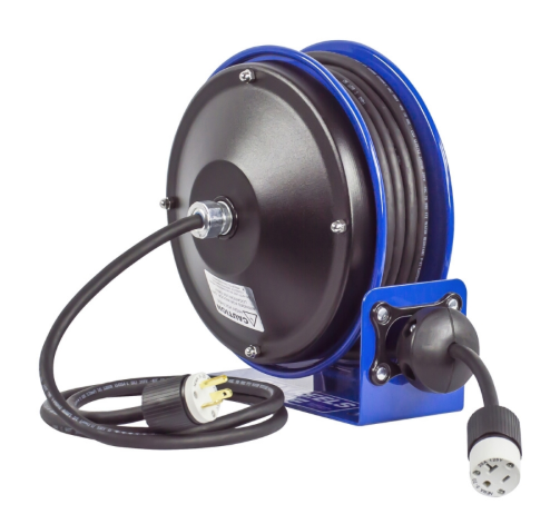 PC10-3012-A : Coxreels PC10-3012-A Compact efficient heavy duty power cord reel with a single industrial receptacle