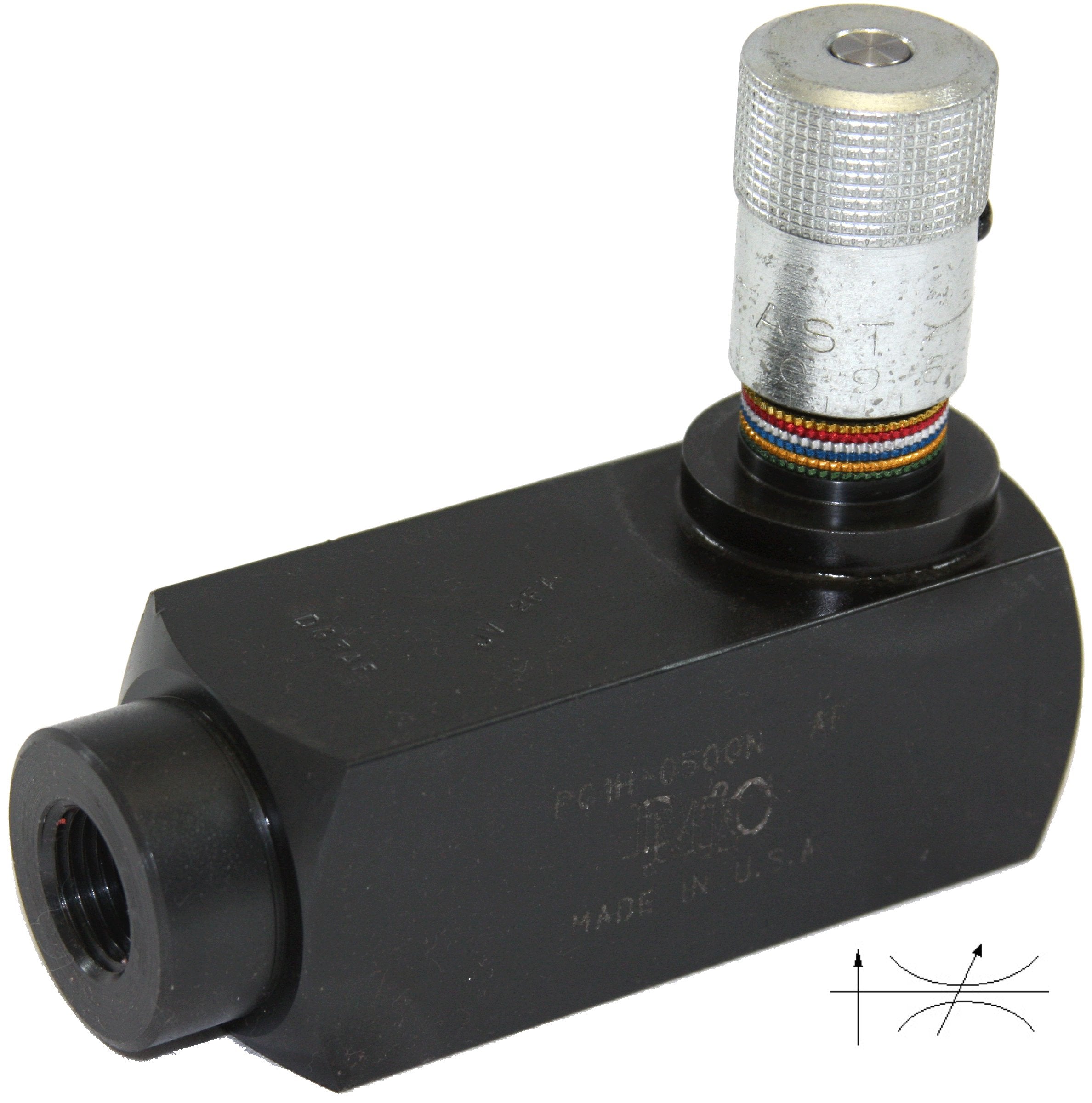 PC1H-0750N : DMIC Pressure Comp Flow Control, Unidirectional, Metered, with Check, 3/4" NPT, 3000psi, Carbon Steel
