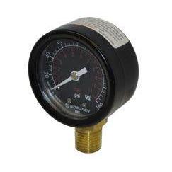 18-015-244 : Norgren Gauge, 1/4 NPT connection, 0 to 2000psi, Bottom Stem Mount, 2" Gauge Face