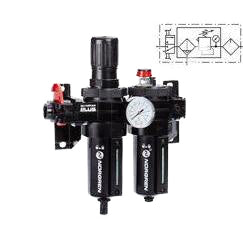 BL64-401 : Norgren Olympian BL64 Series Combination FRL, 1/2 ISO G ports, automatic drain, micro-fog lubricator