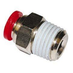 C01251648-5PACK : Norgren Straight adaptor, 10mm internal hex, 24mm external hex, 16mm tube O/D, 1/2 ISO R thread