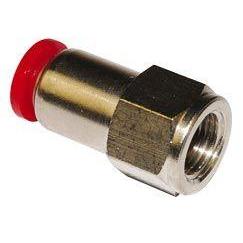 C02260818-10PACK : Norgren Female adaptor, straight, 8mm tube O/D, 1/8 ISO G port