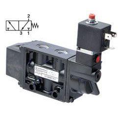 K41EA00KS1KV21W2 : Norgren Nugget 200 Series 24VDC Two-Position, Three-Way locking Solenoid Actuated, Spring Return, 3/8 inch NP
