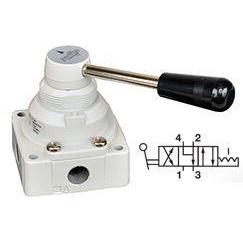 VHLA201-02A : Norgren VHLA Series, 4/3 COE rotary hand valve, manual, 1/4 NPT ports