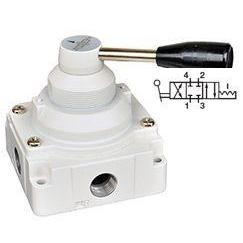 VHLA400-05A : Norgren VHLA Series, 4/3 All Ports Blocked (APB) rotary hand valve, manual, 3/4 NPT ports