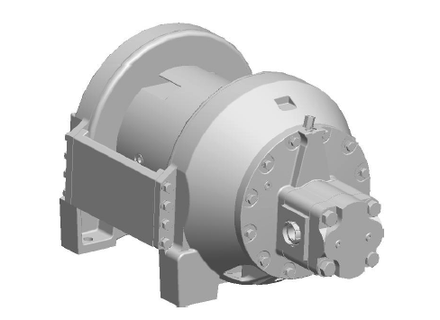 PL8-5-30-1 : Pullmaster Planetary Hydraulic Winch, Equal Speed, 7,000lb Bare Drum Pull, Auto Brake, External Brake Release, CW, 37GPM Motor, 9.63" Barrel x 8.0" Length x 14.13" Flange