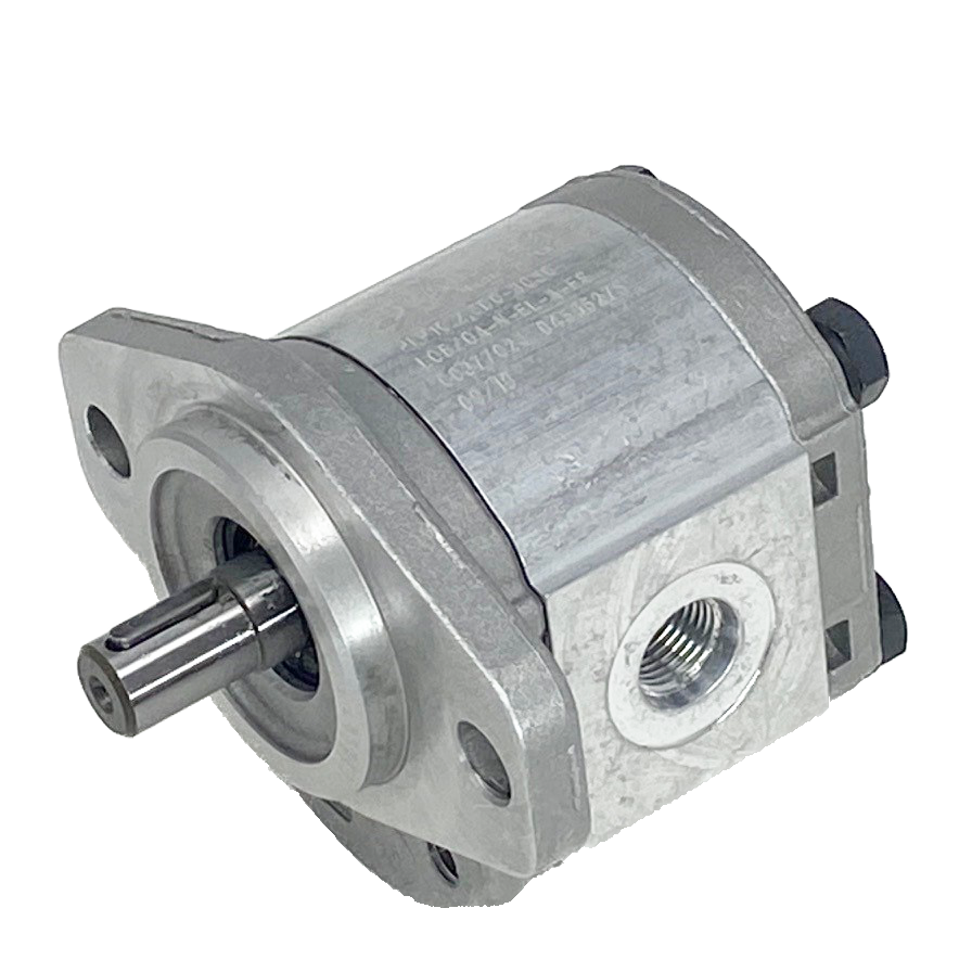 PLM10.4R0-30S0-LOA/OB-N-EL : Casappa Polaris Gear Motor, 4.27cc, 3625psi Rated, 4000RPM, Birotational Rotation, 1/2" Bore x 1/8" Key Shaft, SAE AA 2-Bolt Flange, 0.375 (3/8") #6 SAE Inlet, 0.5 (1/2") #8 SAE Outlet, Aluminum Body & Flange