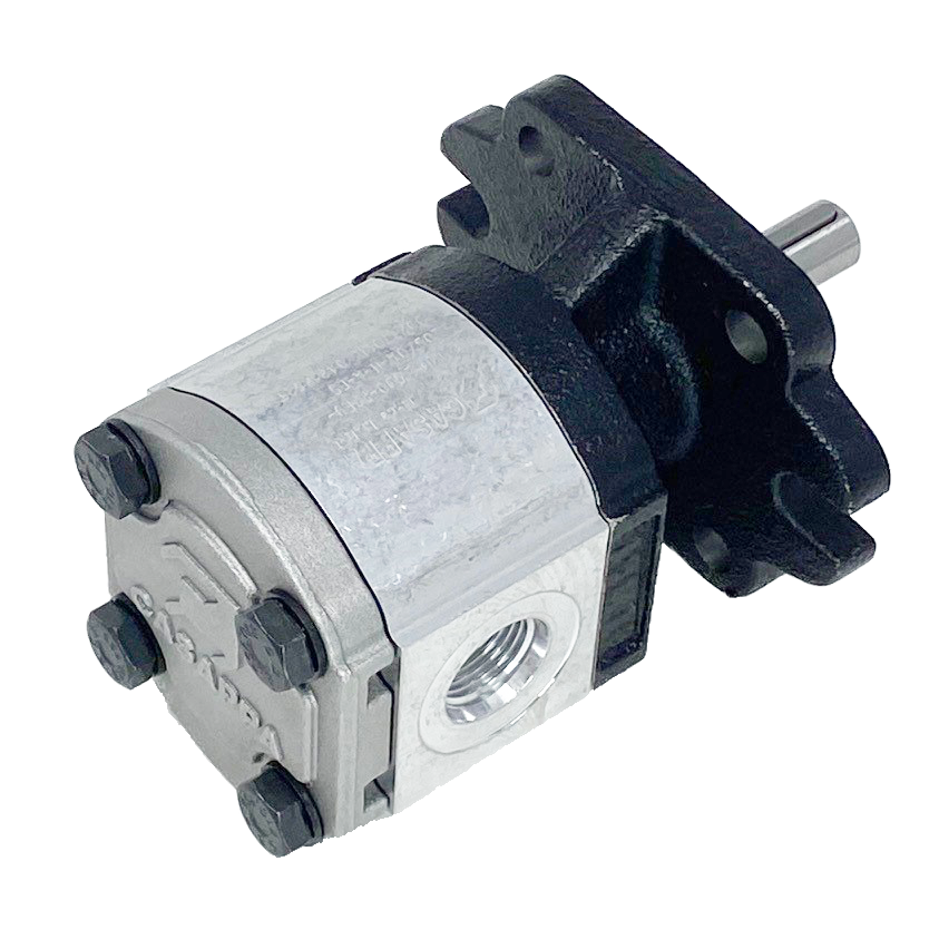 PLP10.3,15S0-36R9-LOB/OA-N-L : Casappa Polaris Gear Pump, 3.34cc, 3770psi Rated, 4000RPM, CCW, 1/2" Bore x 1/8" Key Shaft, SAE AA 2-4 Bolt Flange, 0.5 (1/2") #8 SAE Inlet, 0.375 (3/8") #6 SAE Outlet, Aluminum Body Cast Iron Flange And Cover