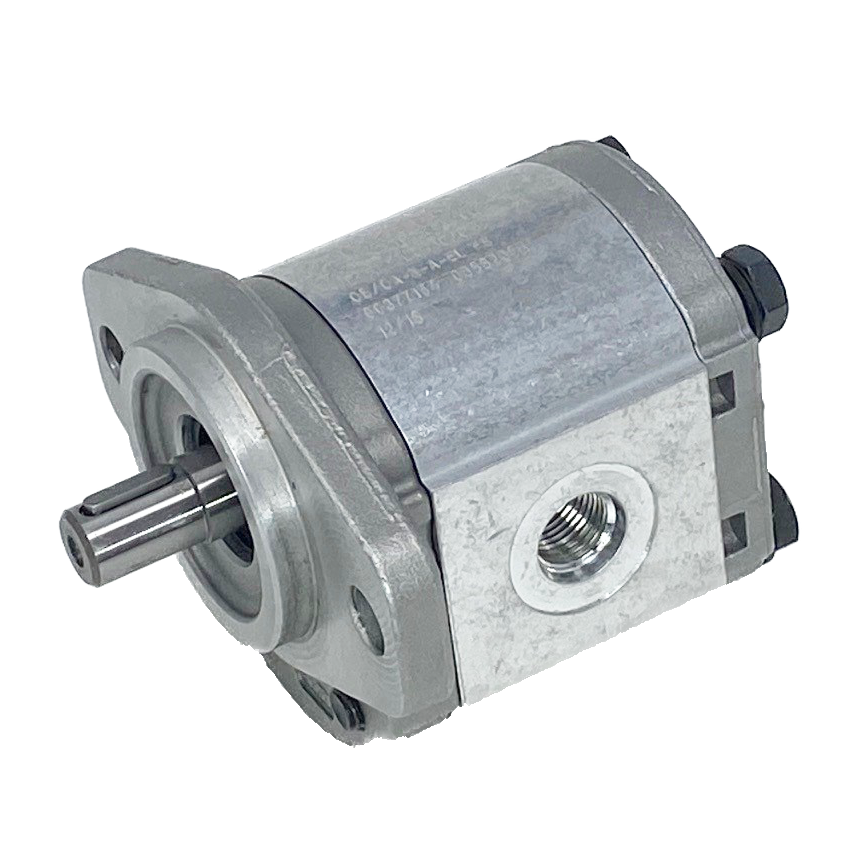 PLP10.5D0-30S0-LOB/OA-N-EL : Casappa Polaris Gear Pump, 5.34cc, 3625psi Rated, 4000RPM, CW, 1/2" Bore x 1/8" Key Shaft, SAE AA 2-Bolt Flange, 0.5 (1/2") #8 SAE Inlet, 0.375 (3/8") #6 SAE Outlet, Aluminum Body & Flange