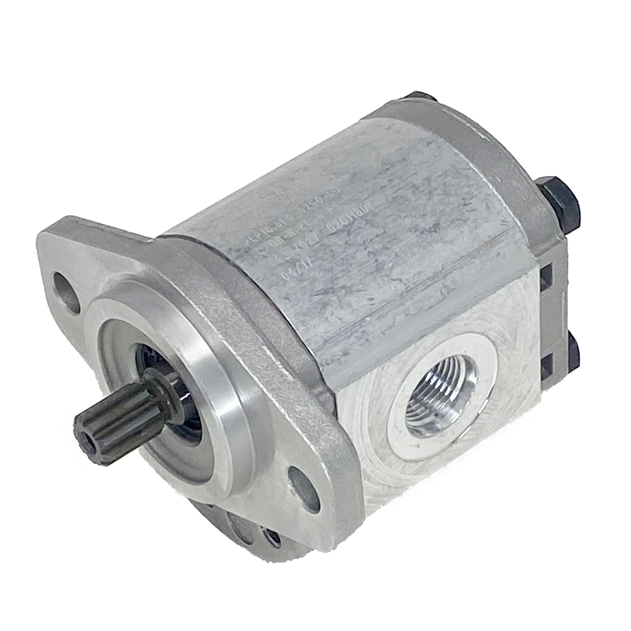 PLM10.8R0-02S0-LOB/OC-N-EL : Casappa Polaris Gear Motor, 8.51cc, 2610psi Rated, 3500RPM, Birotational Rotation, 9T 20/40dp Shaft, SAE AA 2-Bolt Flange, 0.5 (1/2") #8 SAE Inlet, 0.625 (5/8") #10 SAE Outlet, Aluminum Body & Flange