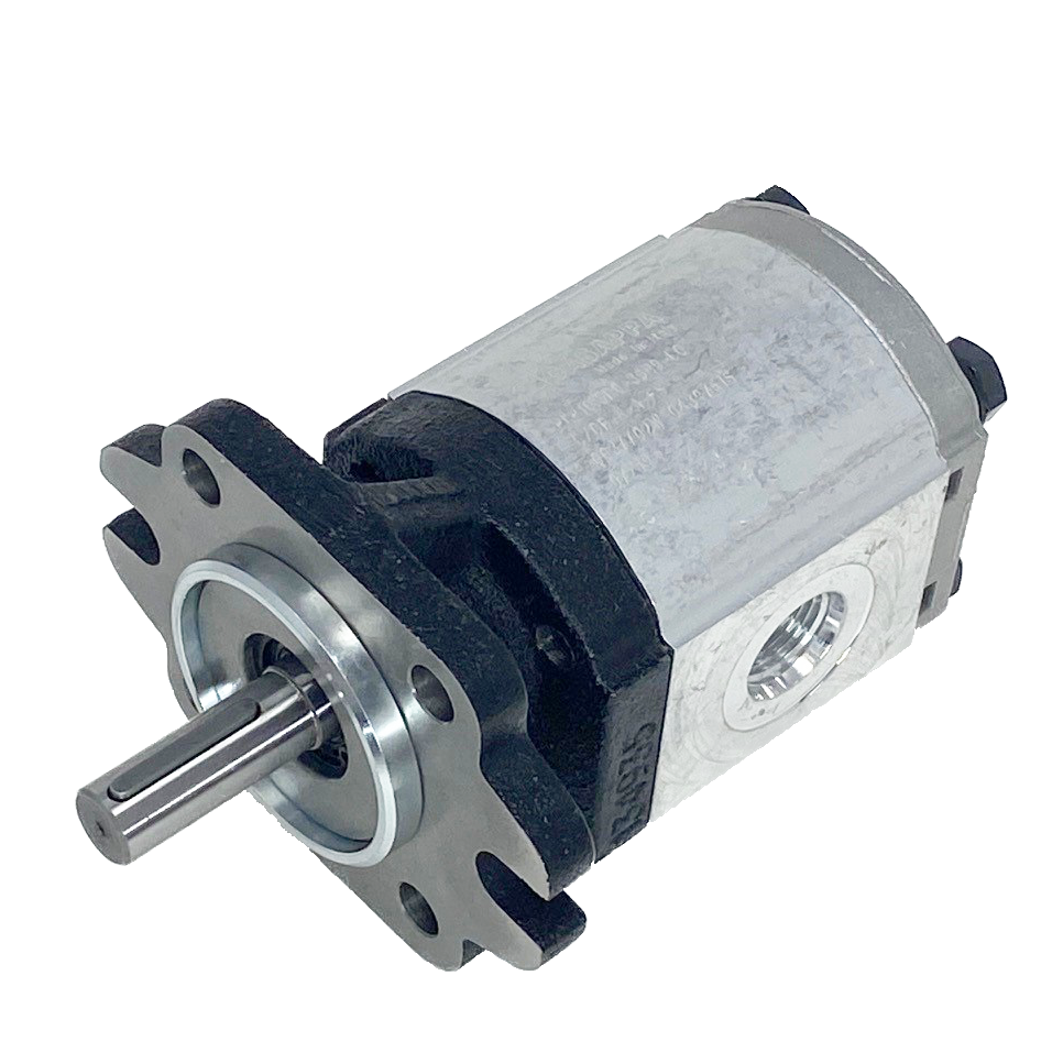 PLM10.8R0-36R9-LOB/OC-N-L : Casappa Polaris Gear Motor, 8.51cc, 2610psi, 3500RPM, Birotational, 1/2" Bore x 1/8" Key Shaft, SAE AA 2-4 Bolt Flange, 0.5 (1/2") #8 SAE In, 0.625 (5/8") #10 SAE Out, Aluminum Body Cast Iron Flange And Front Cover
