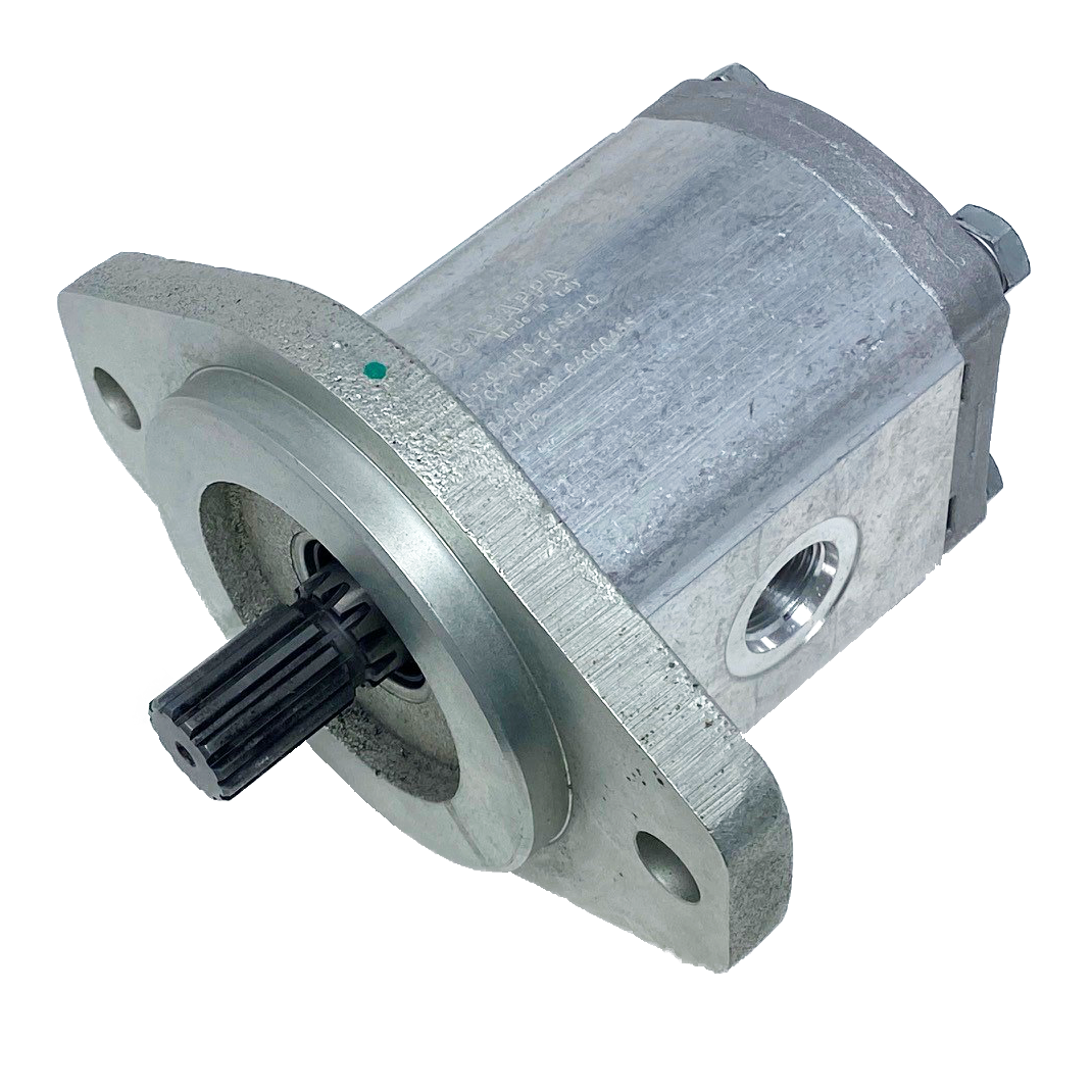 PHM20.31,5R0-04S5-LOC/OG-N-L : Casappa Polaris Gear Motor, 33.03cc, 2900psi Rated, 2500RPM, Reversible Rear External Drain, 13T 16/32dp Shaft, SAE B 2-Bolt Flange, 0.625 (5/8") #10 SAE Inlet, 1.25" #20 SAE Outlet, Cast Iron Body Cast Iron Flange And Cover