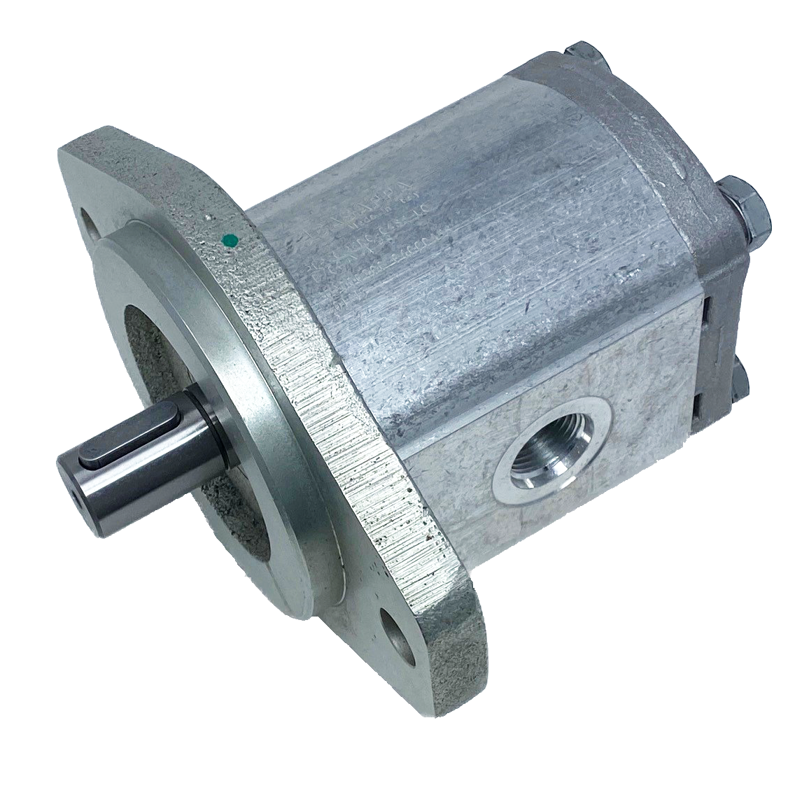 PLM20.16B0-32S5-LOC/OD-N-L : Casappa Polaris Gear Motor, 16.85cc, 3625psi Rated, 3000RPM, Reversible Interior Drain, 3/4" Bore x 1/4" Key Shaft, SAE B 2-Bolt Flange, 0.625 (5/8") #10 SAE Inlet, 0.75 (3/4") #12 SAE Outlet, Aluminum Body, Cast Iron Flange