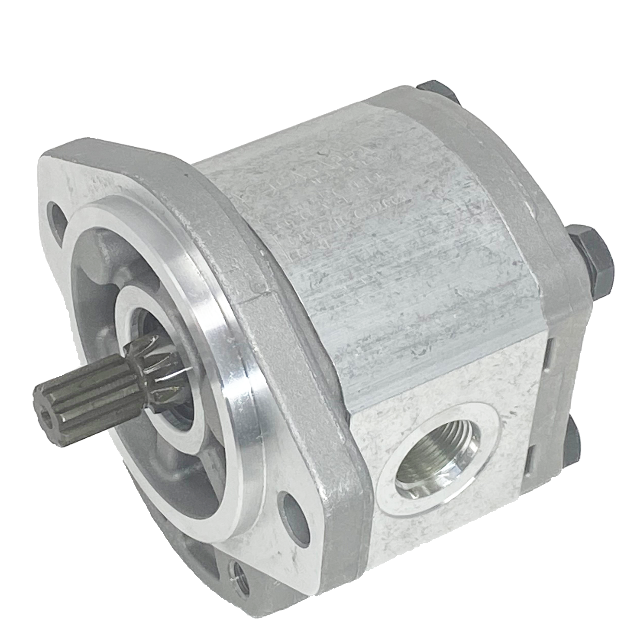 PLM20.14R0-07S1-LOC/OD-N-EL : Casappa Polaris Gear Motor, 14.53cc, 3625psi Rated, 3500RPM, Reversible Rear External Drain, 11T 16/32dp Shaft, SAE A 2-Bolt Flange, 0.625 (5/8") #10 SAE Inlet, 0.75 (3/4") #12 SAE Outlet, Aluminum Body & Flange