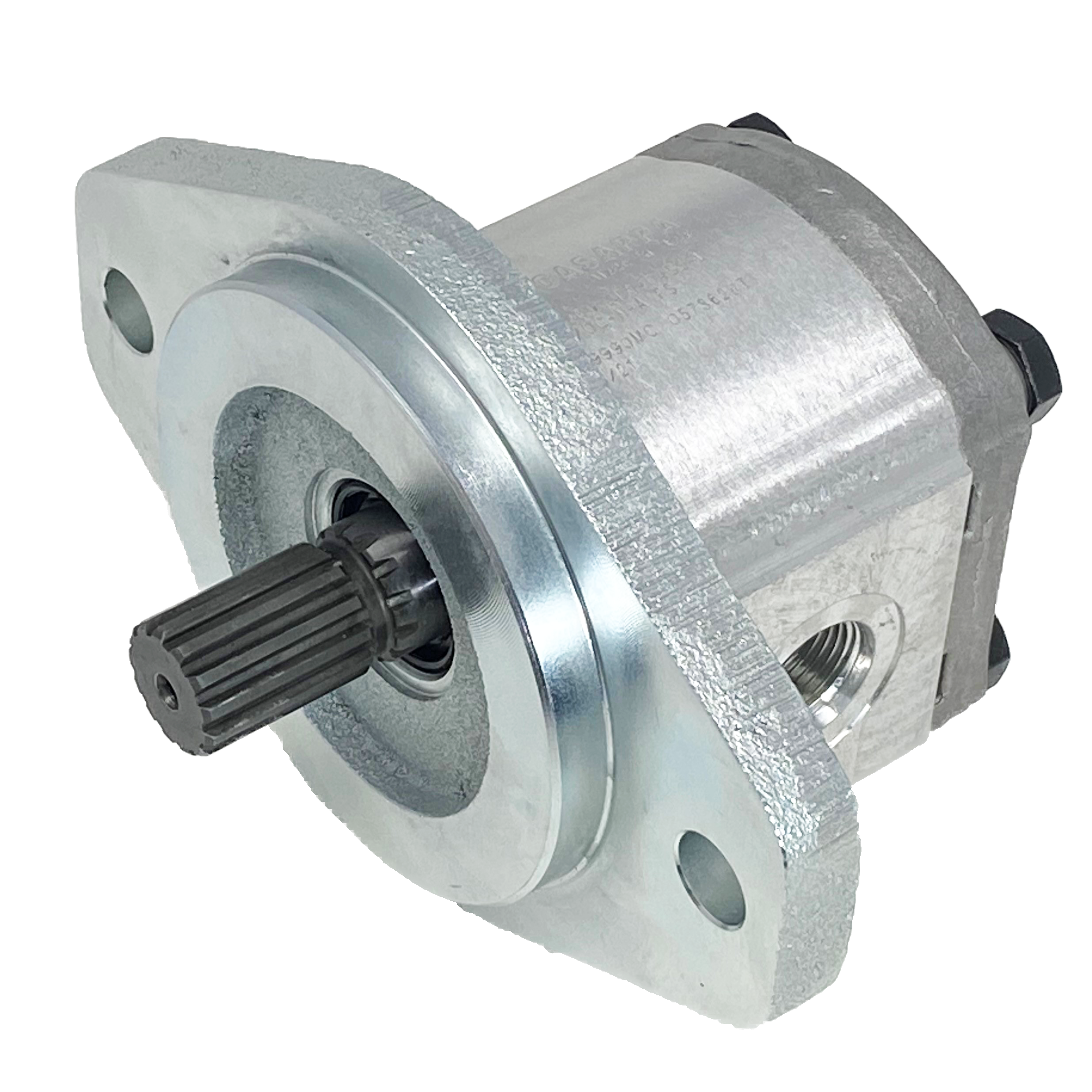 PLM20.8R0-04S5-LOC/OC-N-L : Casappa Polaris Gear Motor, 8.26cc, 3625psi Rated, 3500RPM, Reversible Rear External Drain, 13T 16/32dp Shaft, SAE B 2-Bolt Flange, 0.625 (5/8") #10 SAE Inlet, 0.625 (5/8") #10 SAE Outlet, Aluminum Body, Cast Iron Flange