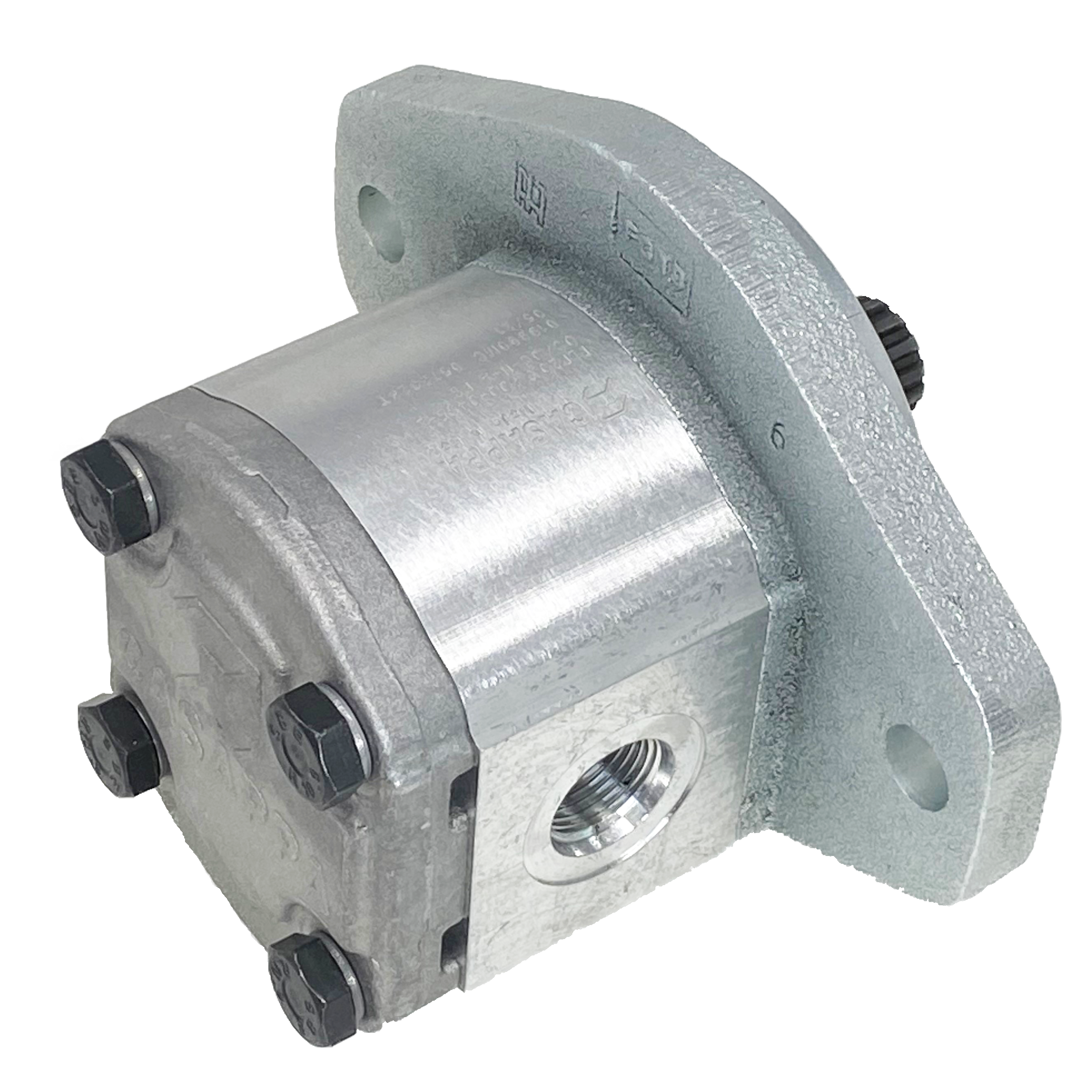 PLM20.11,2R0-04S5-LOC/OC-N-L : Casappa Polaris Gear Motor, 11.23cc, 3625psi Rated, 3500RPM, Reversible Rear External Drain, 13T 16/32dp Shaft, SAE B 2-Bolt Flange, 0.625 (5/8") #10 SAE Inlet, 0.625 (5/8") #10 SAE Outlet, Aluminum Body, Cast Iron Flange